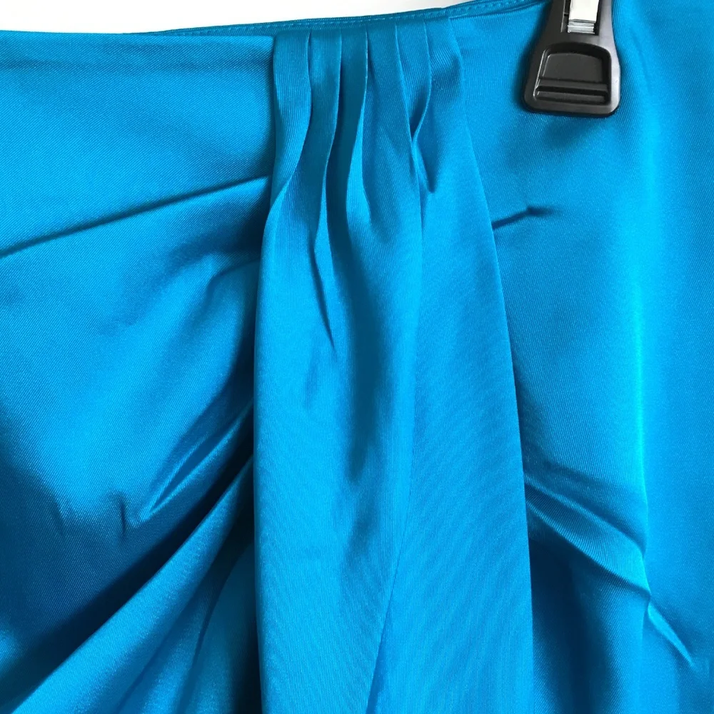 J. CREW Satin Sarong Skirt Turquoise Blue NWT Women’s Plus Size 16